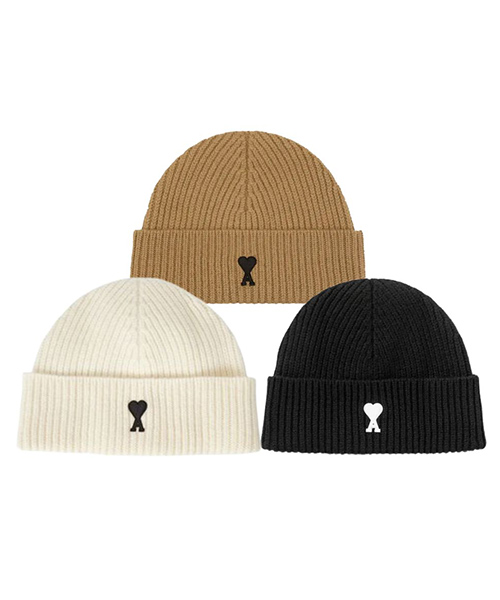 [아미] 울 니트 비니 UBO006_블랙